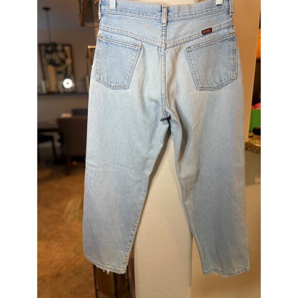 Rustler Vintage Relaxed Fit Distressed Straight Leg Jeans Juniors Size 14 - Picture 3 of 4